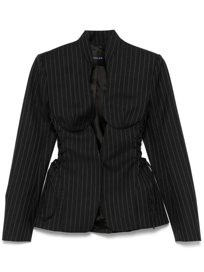 Pinstripe Sculptural Jacket