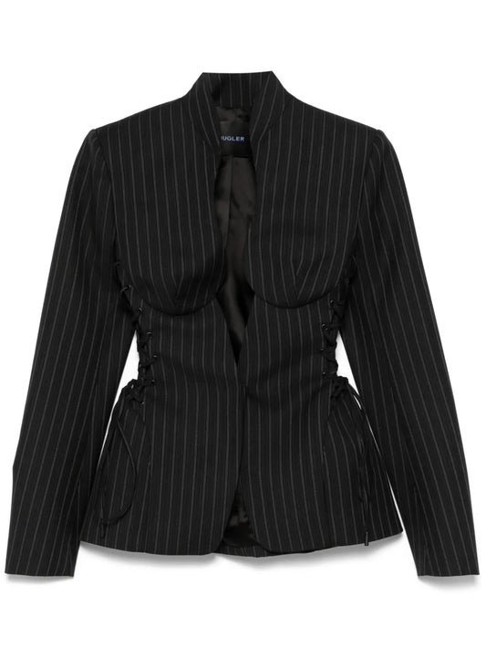 Pinstripe Sculptural Jacket