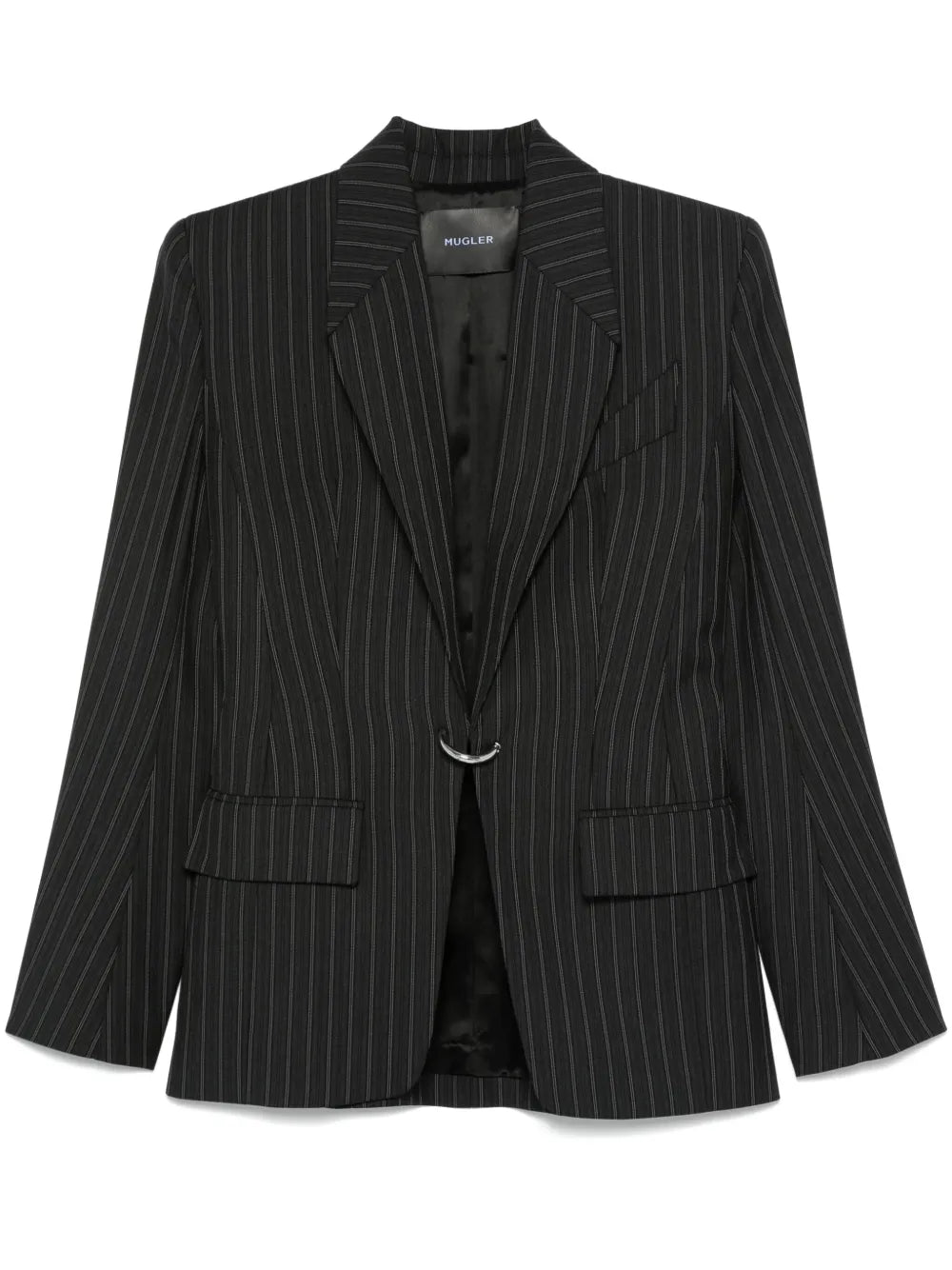 Pinstripe Pierced Blazer