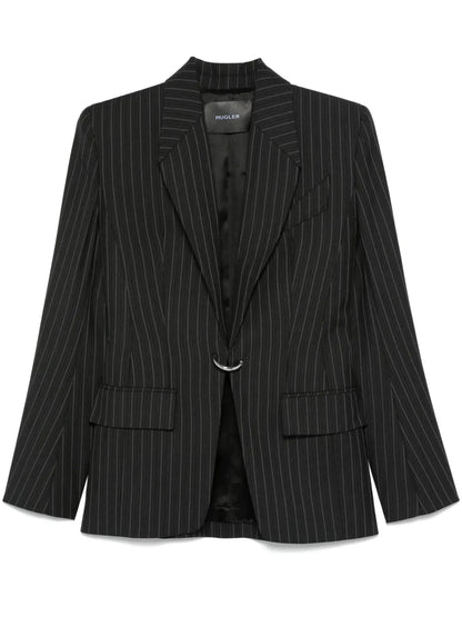 Pinstripe Pierced Blazer