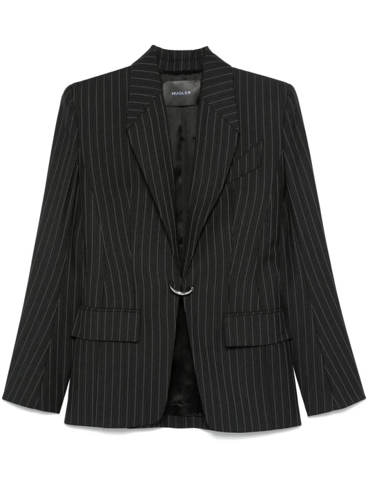 Pinstripe Pierced Blazer