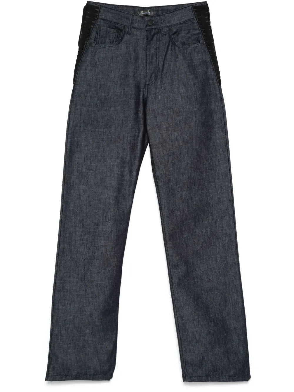 Lace-Up Straight Leg Jeans