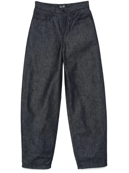 Lace-Up Wide Leg Jeans