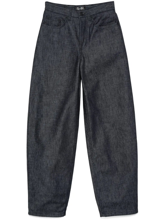 Lace-Up Wide Leg Jeans