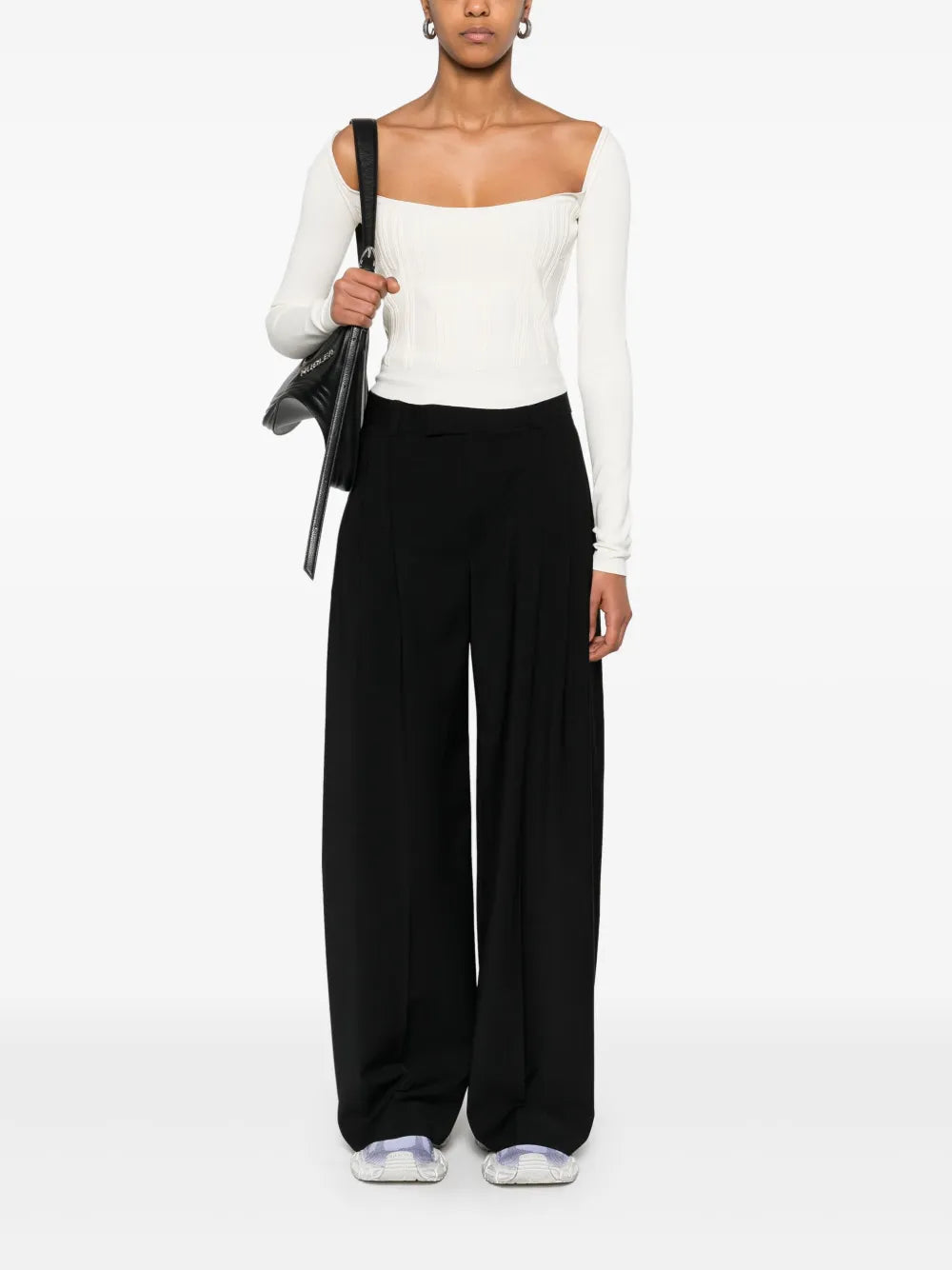 Boning-Detail Sweater