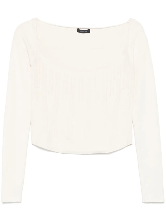 Boning-Detail Sweater