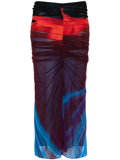 Ruched Midi Skirt