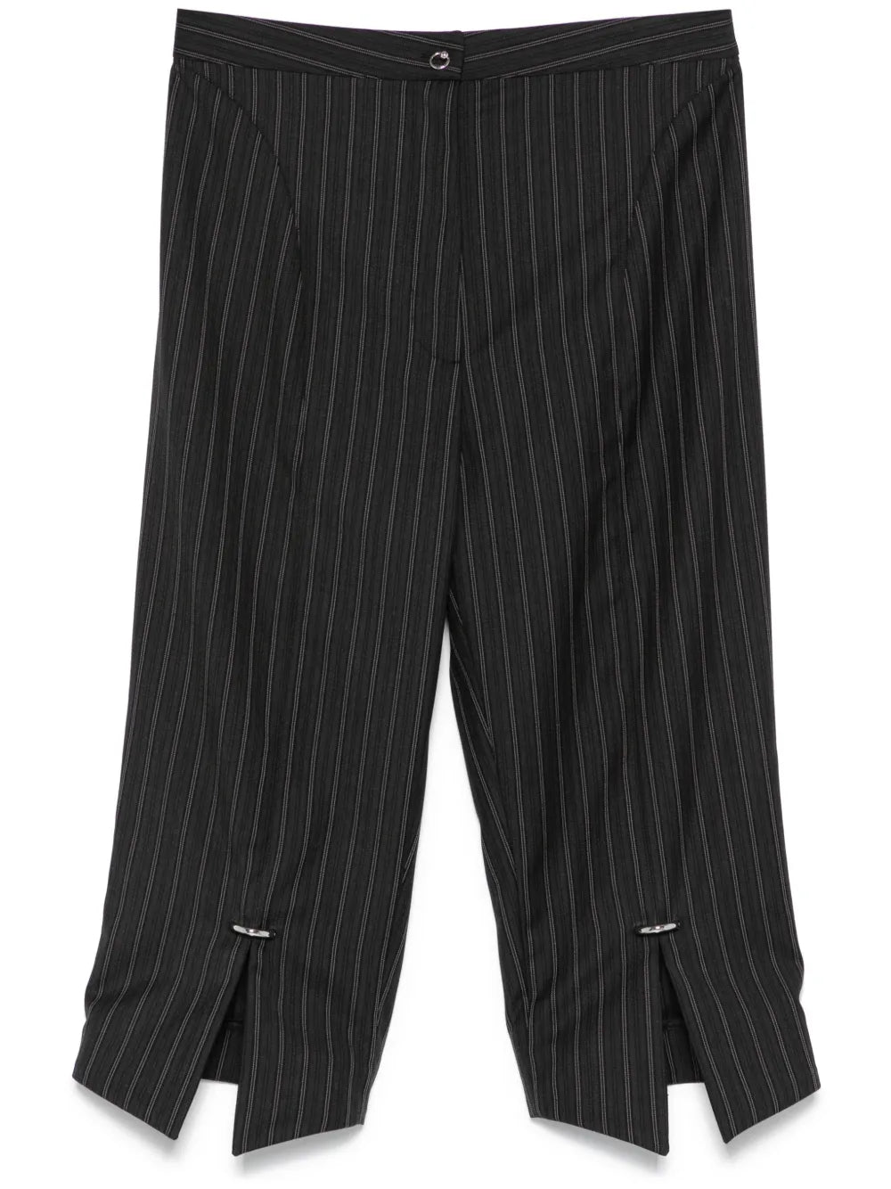 Pinstripe Pierced Cropped Trousers