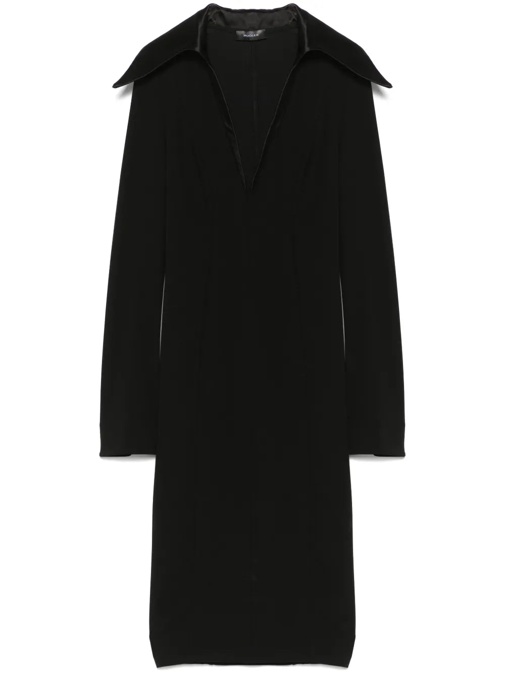 Spiky-Collar Midi Dress