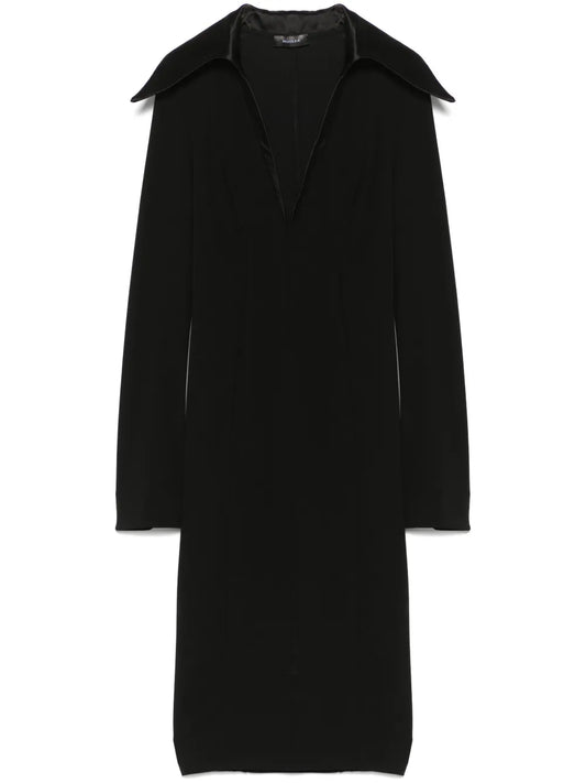 Spiky-Collar Midi Dress