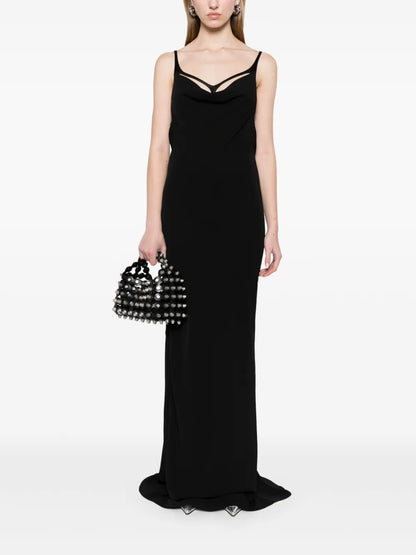 Harness Crepe Gown