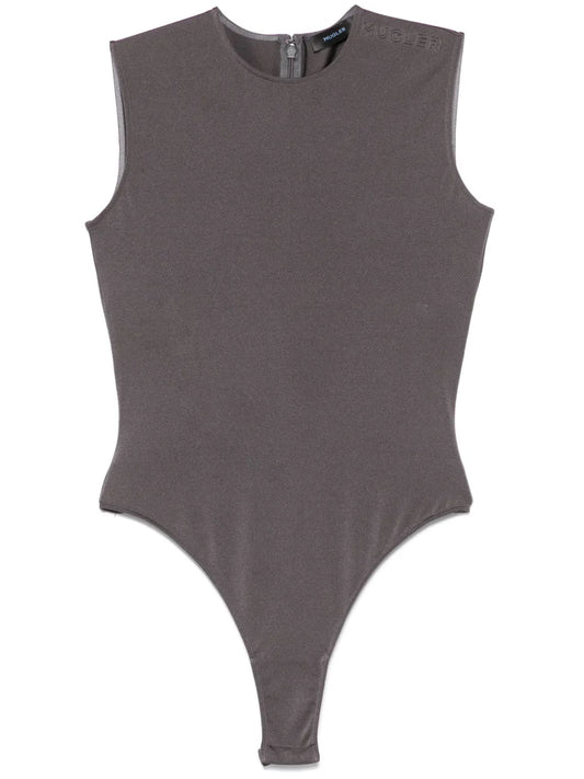 Logo-Embossed Sleeveless Bodysuit