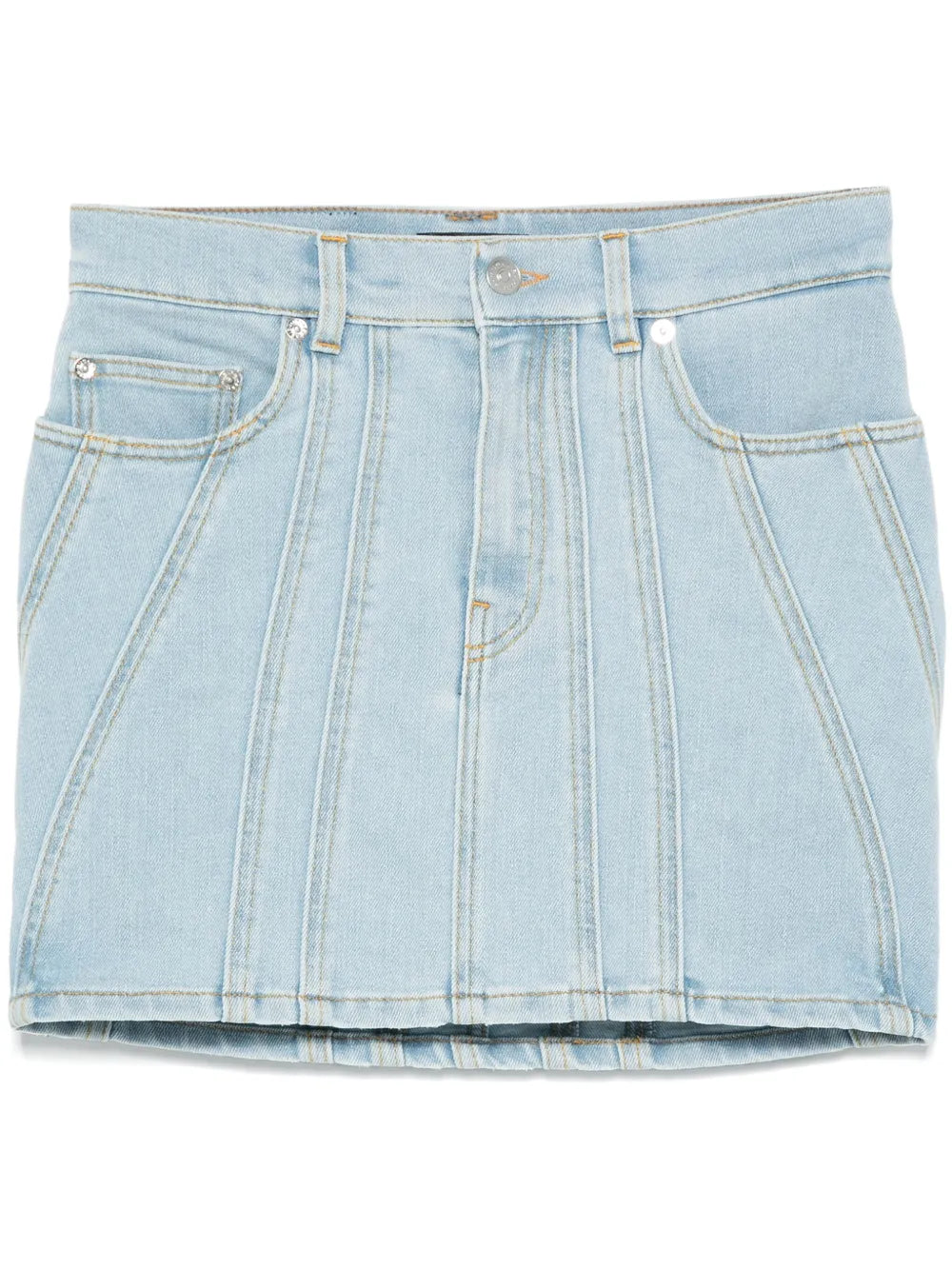 Spiral-Detail Mini Skirt