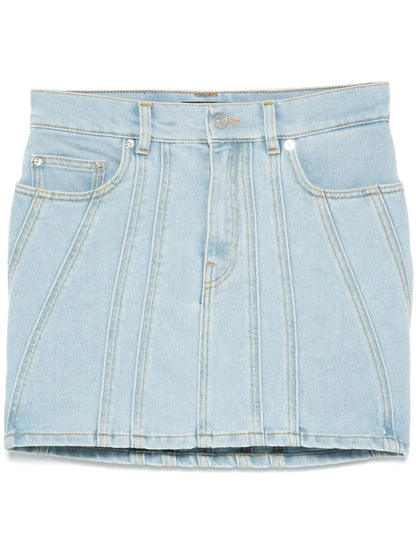 Spiral-Detail Mini Skirt