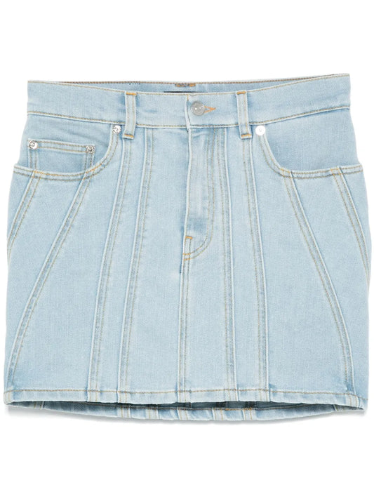 Spiral-Detail Mini Skirt