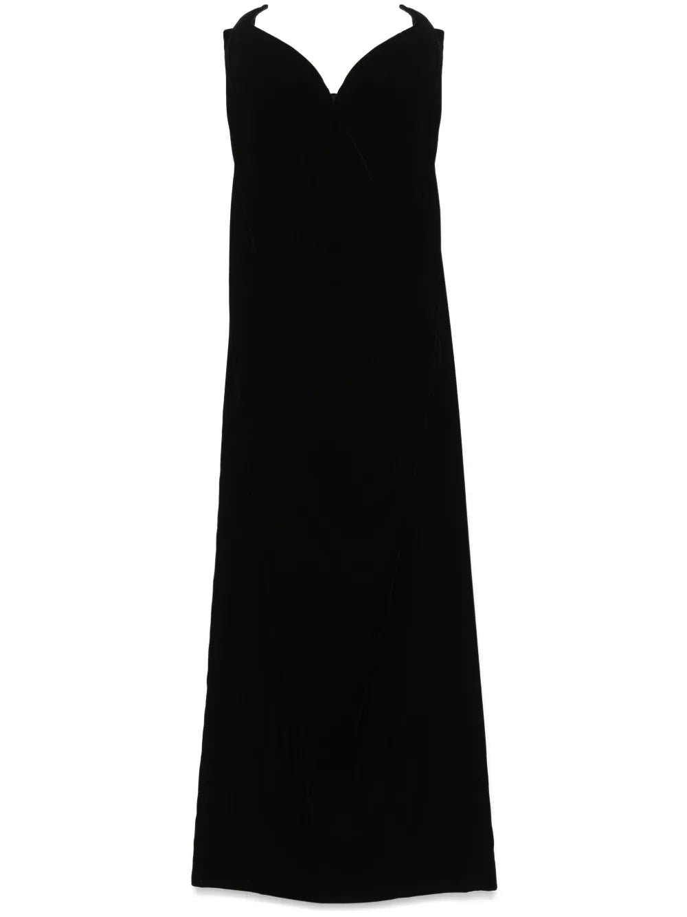 Strapless Velvet Maxi Dress