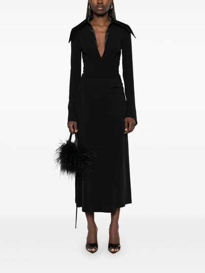 Spiky-Collar Bodysuit