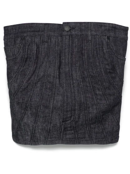 Denim Bustier Top