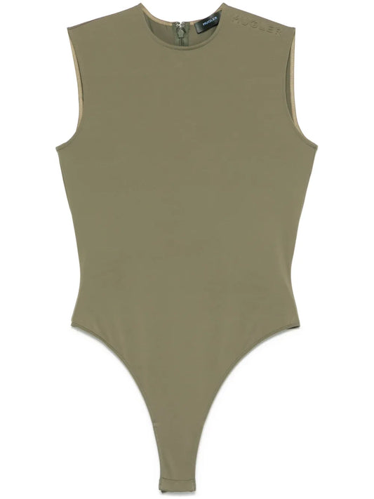Logo-Embossed Sleeveless Bodysuit
