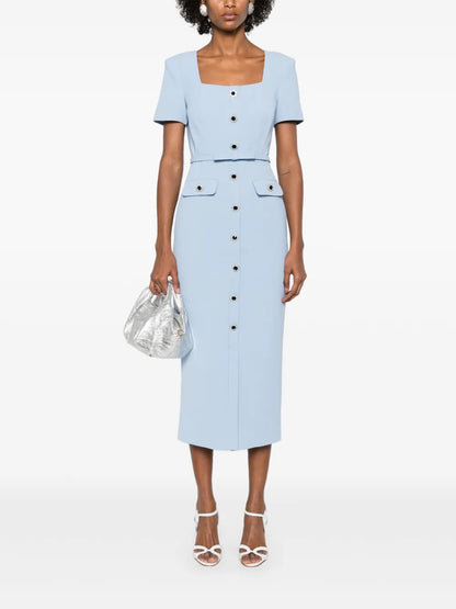 Crepe Midi Dress