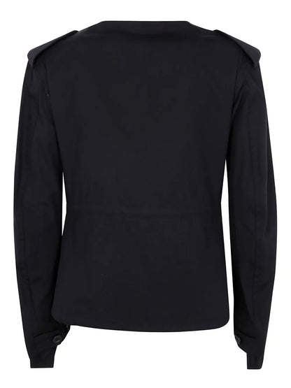 Collarless Fitted Jacket