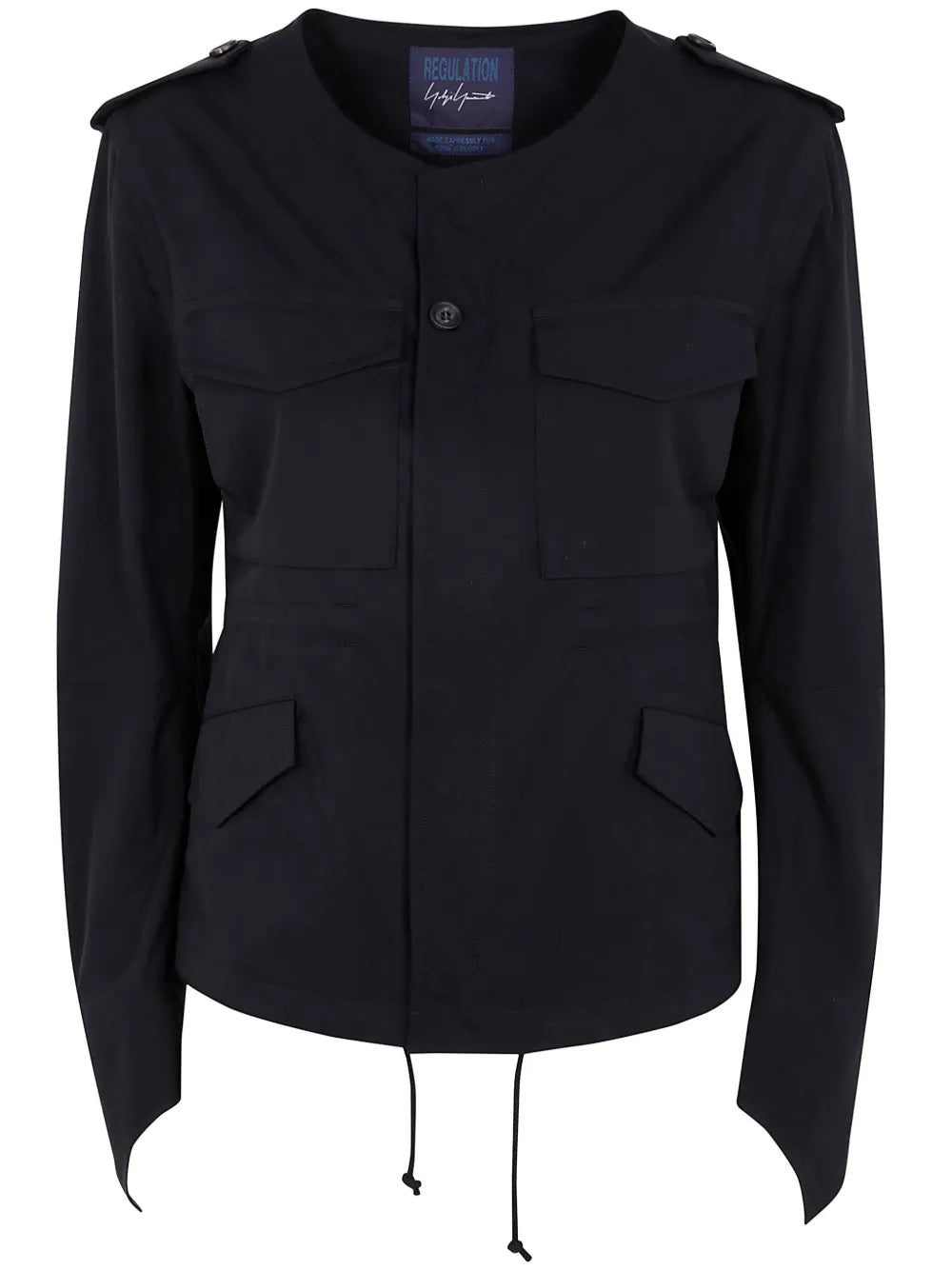 Collarless Fitted Jacket