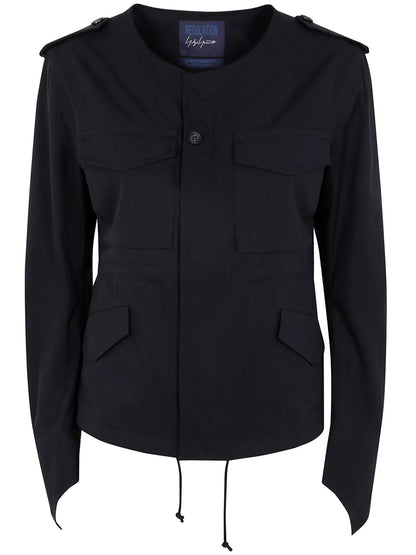 Collarless Fitted Jacket