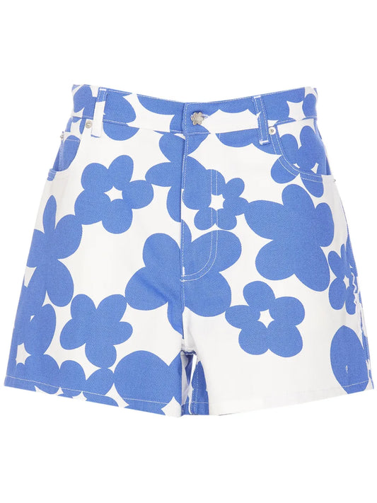 Floral-Motif Shorts