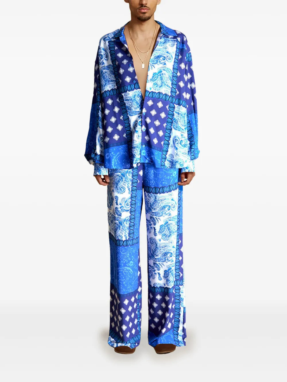 Patchwork-Print Shirt