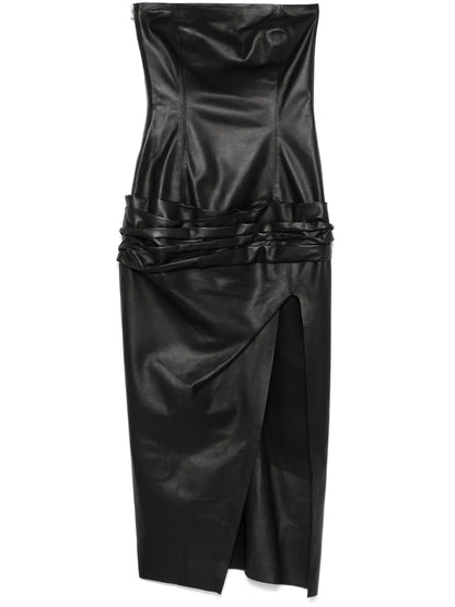Leather Midi Dress