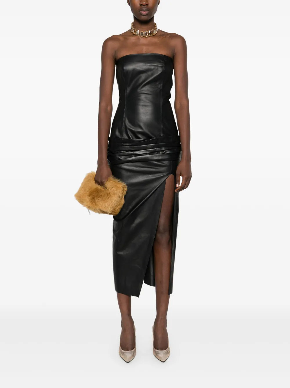 Leather Midi Dress