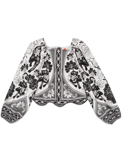 Flower Leopard Blouse