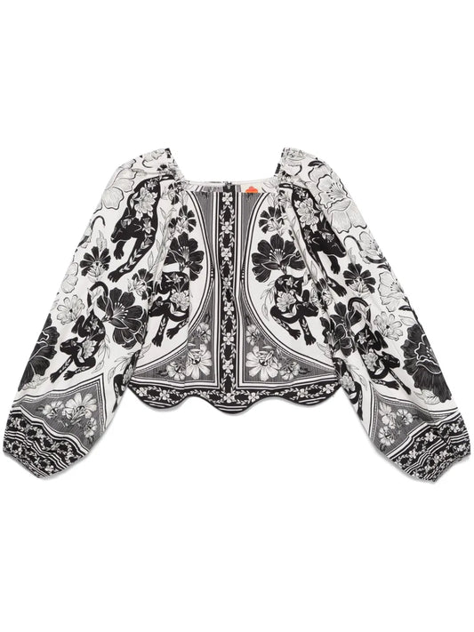 Flower Leopard Blouse