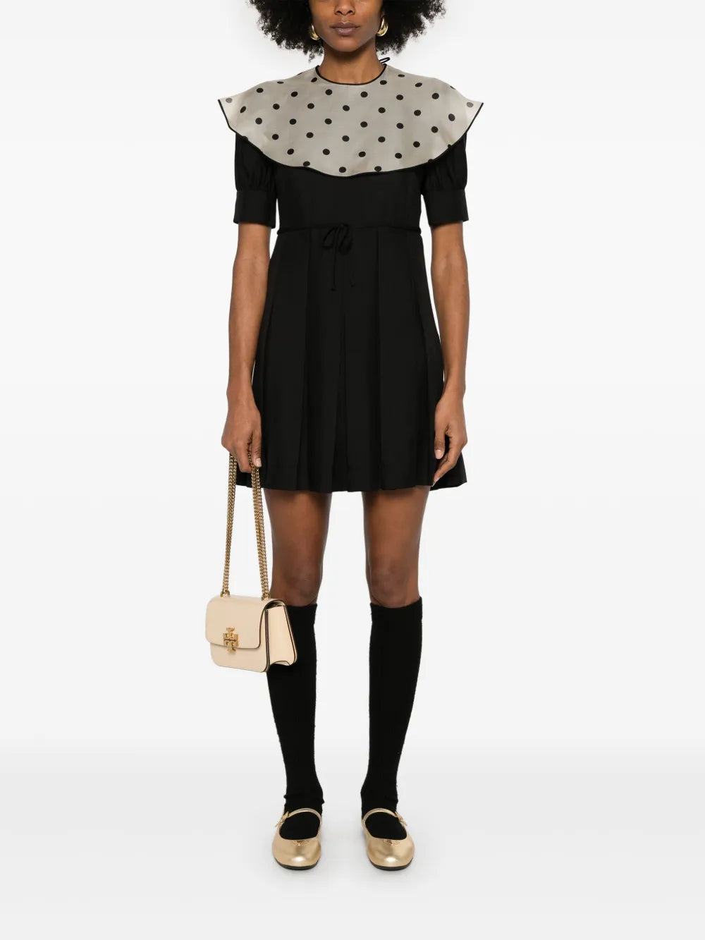 Polka Dot-Print Mini Dress