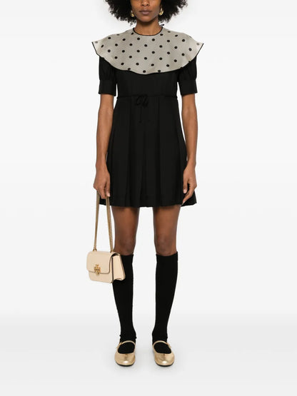 Polka Dot-Print Mini Dress