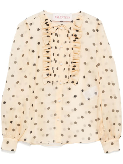 Polka Dot-Print Blouse
