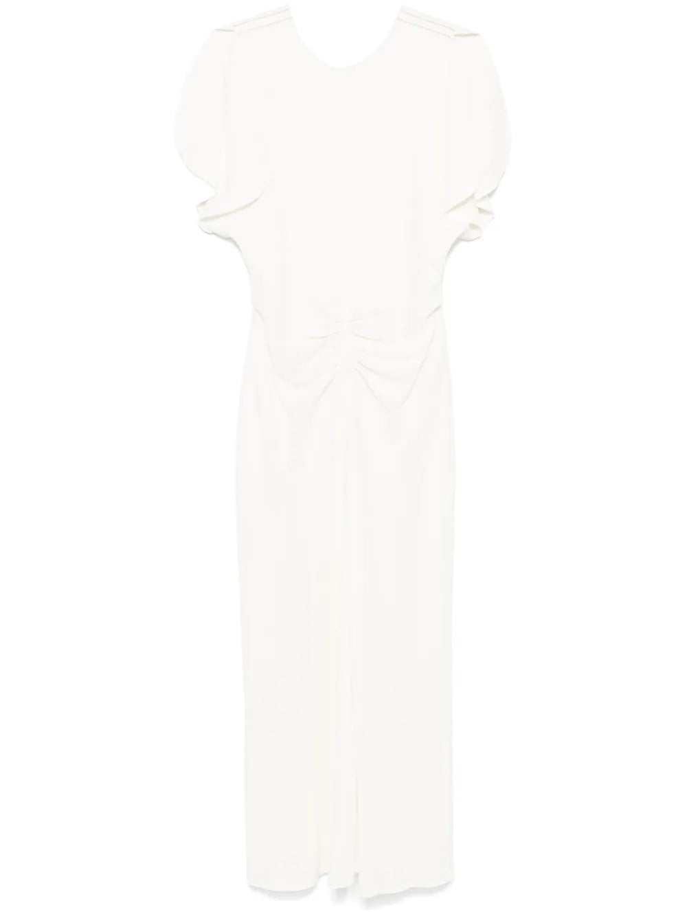 Gathered-Waist Midi Dress