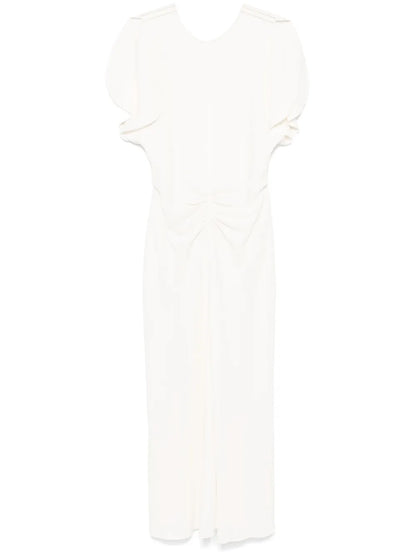 Gathered-Waist Midi Dress