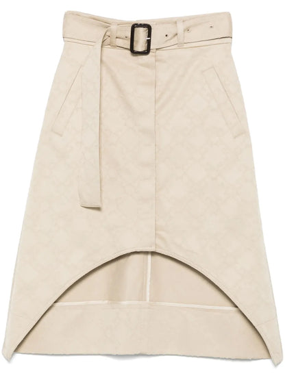 Monogram 72 Asymmetric Midi Skirt