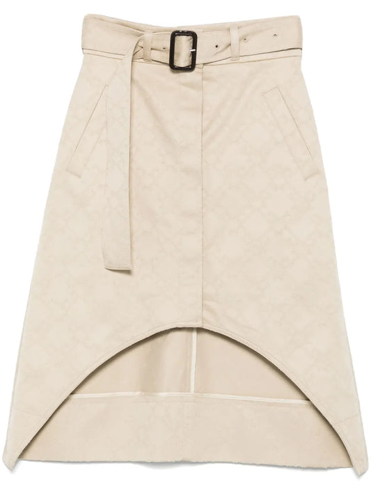 Monogram 72 Asymmetric Midi Skirt