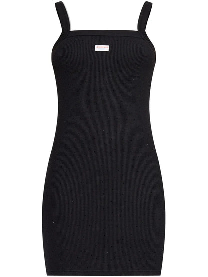 Waffle-Knit Mini Dress