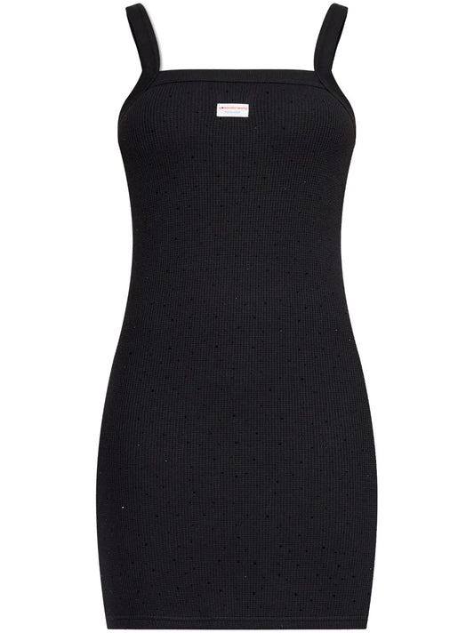 Waffle-Knit Mini Dress