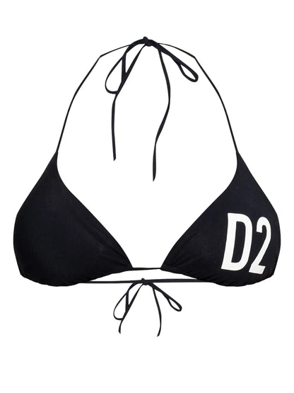 Maxi-Logo Triangle Bikini Top
