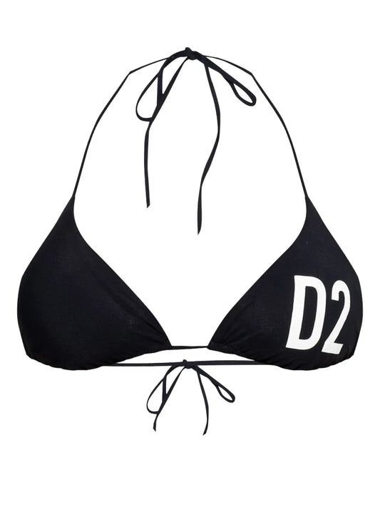 Maxi-Logo Triangle Bikini Top