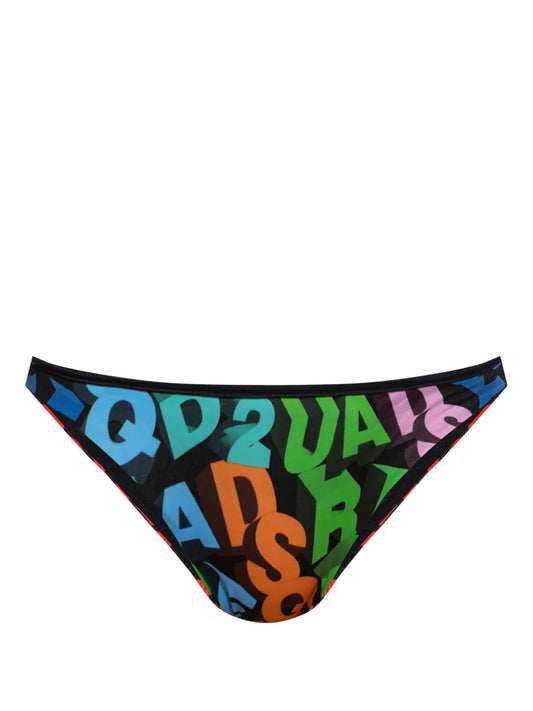 Logo-Print Bikini Bottoms