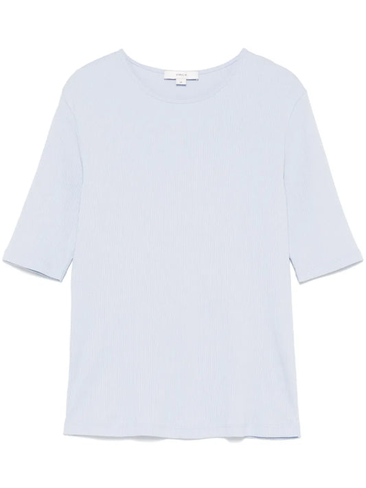 Ribbed Cotton T-Shirt