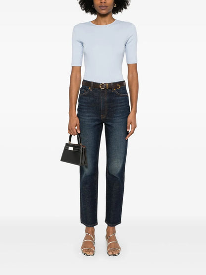 Ribbed Cotton T-Shirt