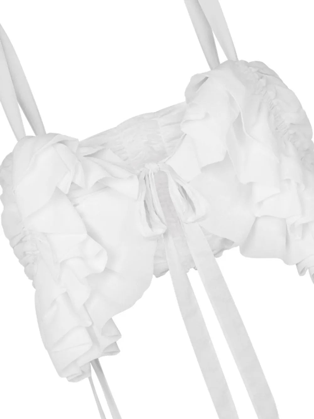 Ruffle-Detail Crop Top