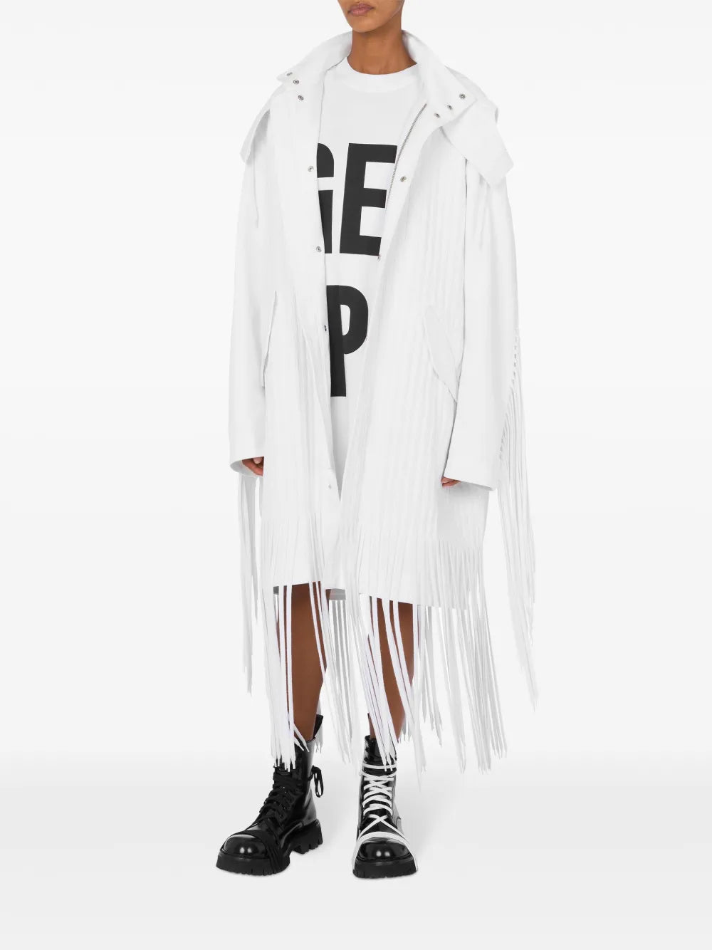 Fringed Hooded Coat