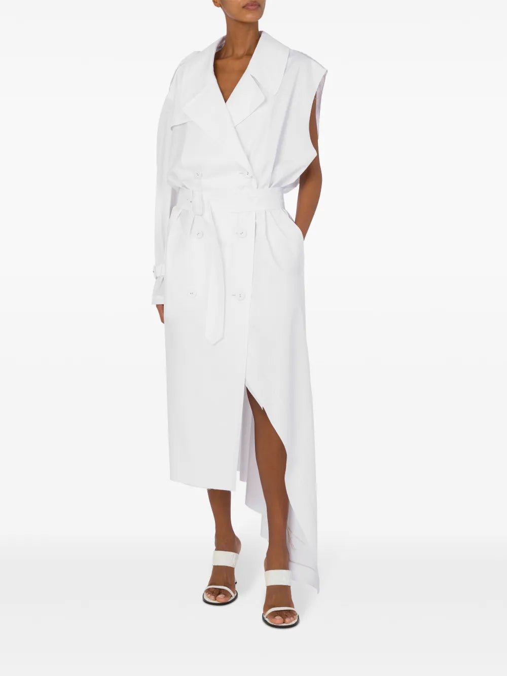 Single-Sleeve Trench Coat
